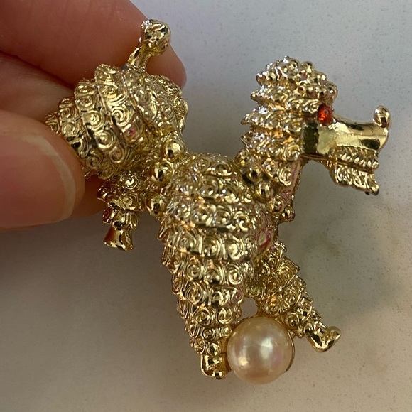 Vintage French Poodle Brooch - Pin - Picture 6 of 6